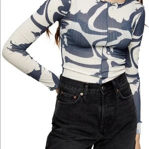 Topshop Mesh Top